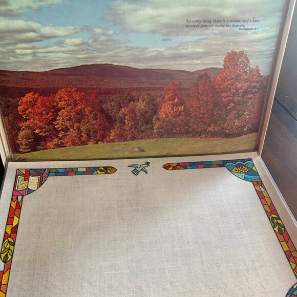 Vintage 1970s Inspirational Placemats set of 6 - Picture 7 of 9